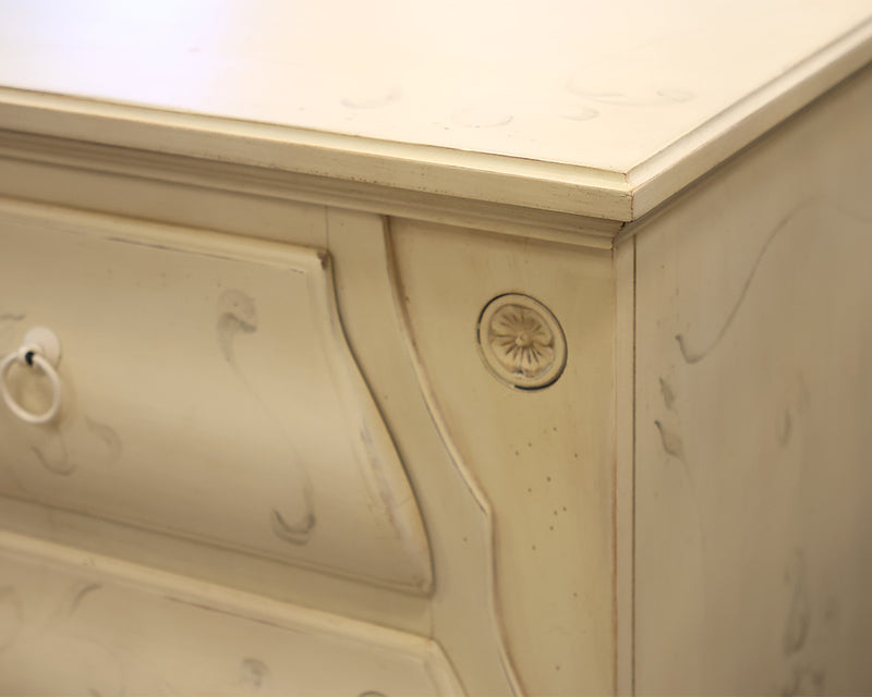 Ethan Allen Swedish Home Stencilled 3-Drawer Dresser in Cream