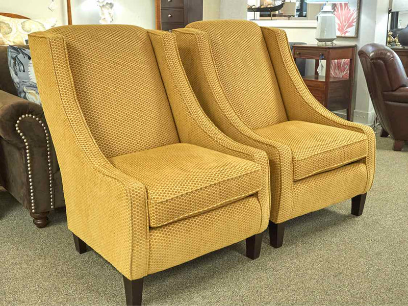 Pair of Contemporary Wingback Chairs