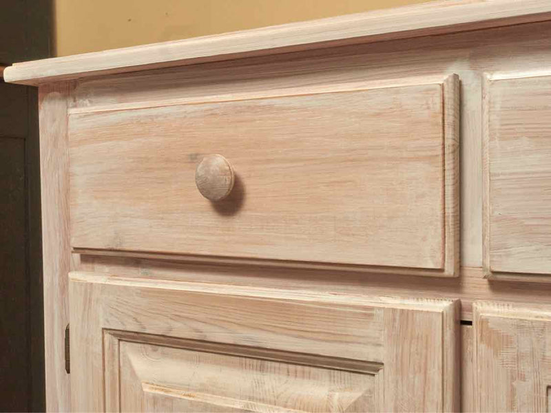 White washed Finish Pine 3 Drawer 3 Door  Sideboard