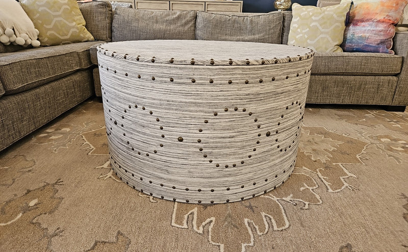 Fabric Wrapped Cocktail Table w/ Nailhead Trim