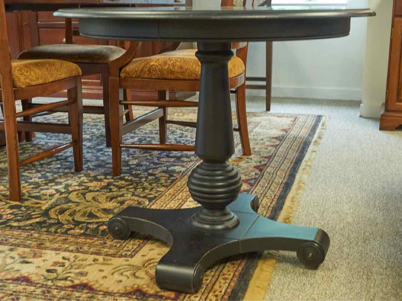 Ethan Allen Rustic Pedestal Base Accent Table