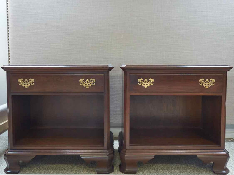 Pair of Ethan Allen Georgian Court Cherry Nightstands