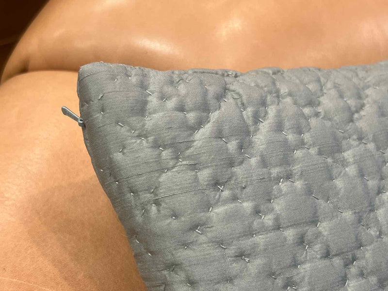 Quilted Seafoam Accent Pillow