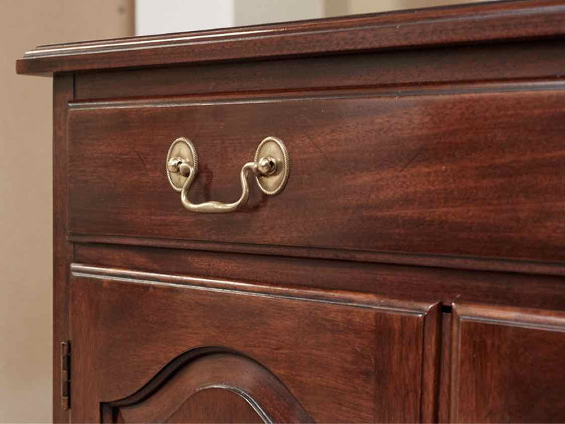 Henkel Harris Mahogany 1 Drawer 2 Door Brass Handles Nightstand