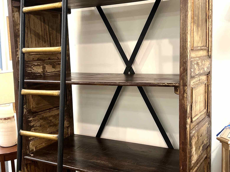 Arhaus Rustic Bookcase With Ladder