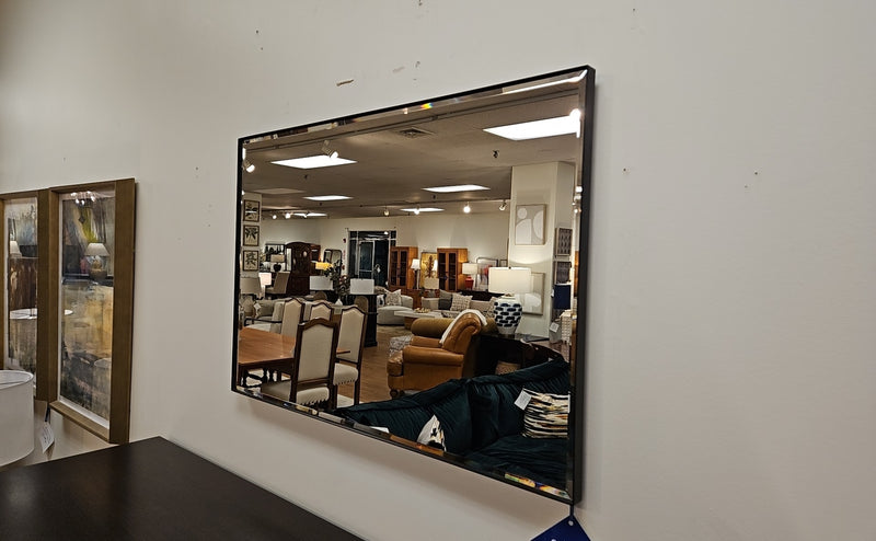 Crate & Barrel Beveled Mirror with Black Frame