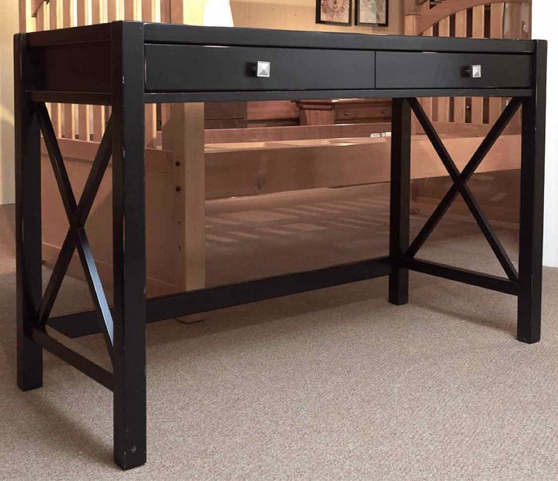 Black Finish 1 Drawer Writing Desk