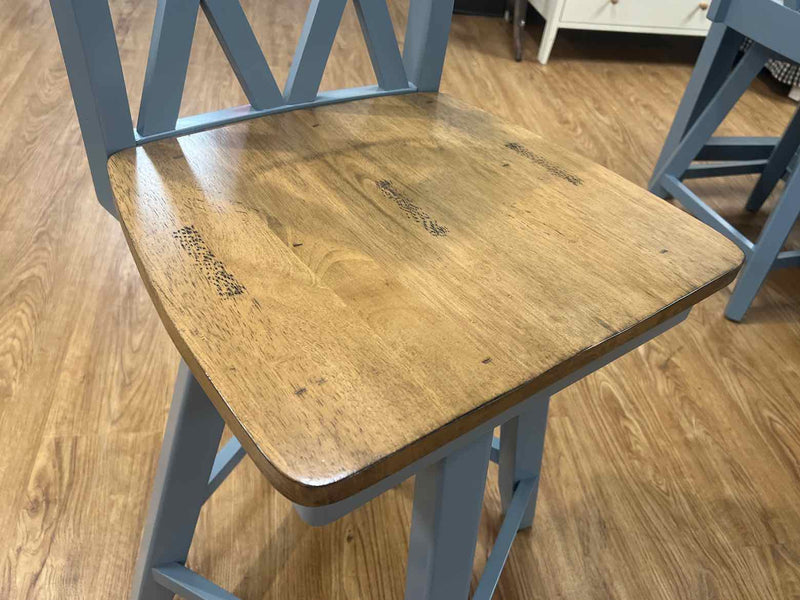 Slate Blue Kitchen Island w/ 4 Matching Stools