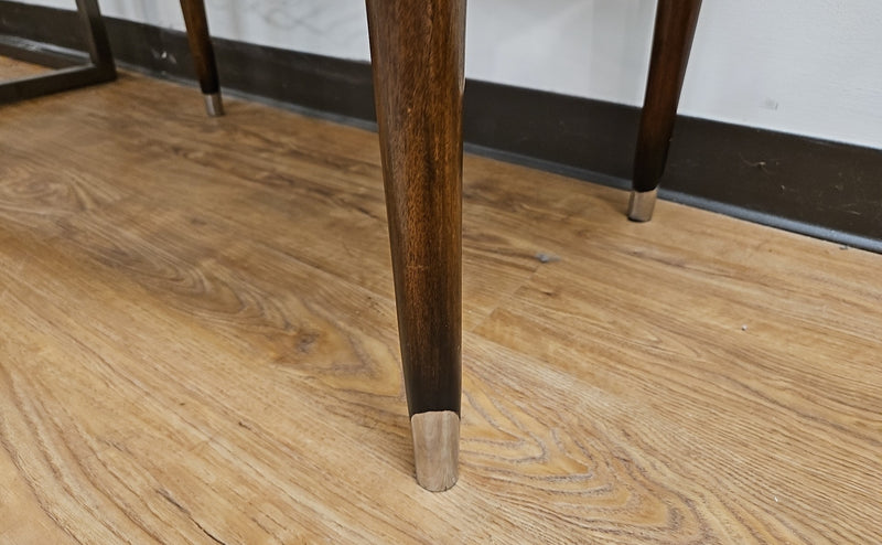 Oval Inlaid Walnut Accent Table