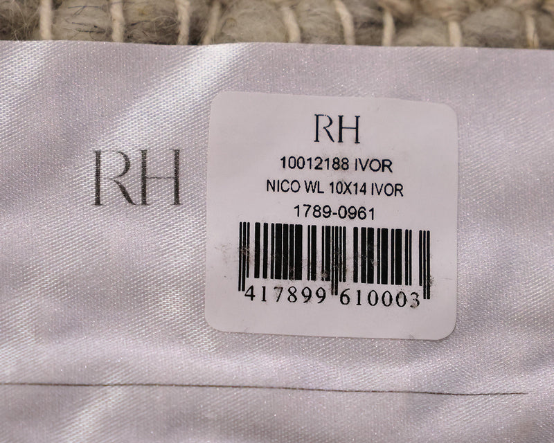 RH Nico Wool 10 x 14 Rug in Ivory