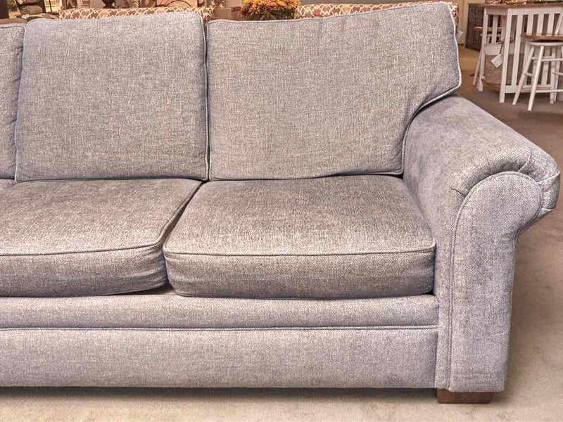 Klaussner  Grey Tweed 3 Cushion Upholstered Sofa