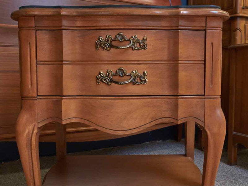 Cherry Nightstand With Scalloped Edges