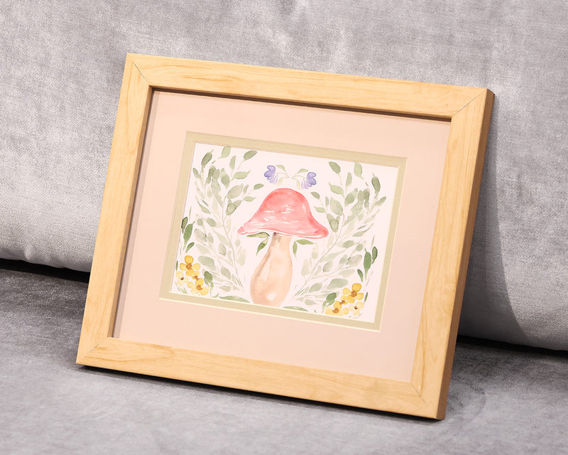 "Mushroom Garden I" Framed Print