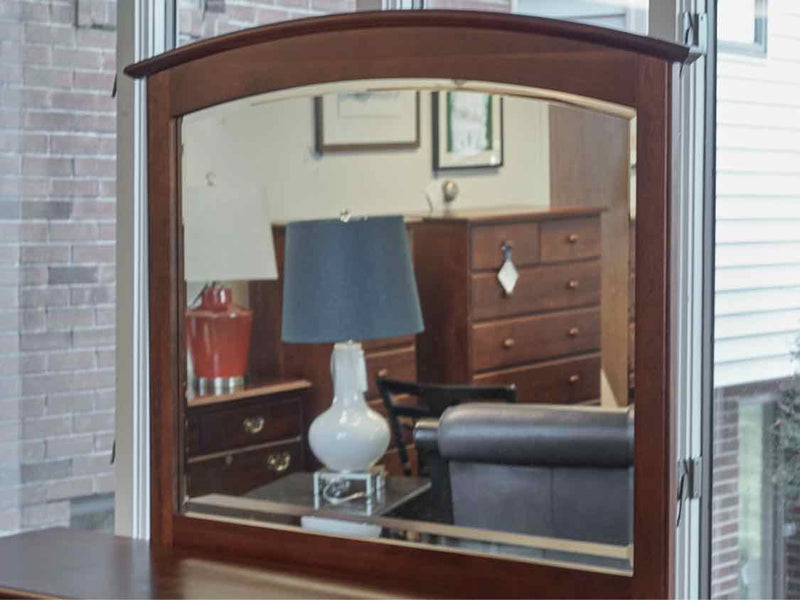 Cherry Dresser W/ Arch Top Mirror