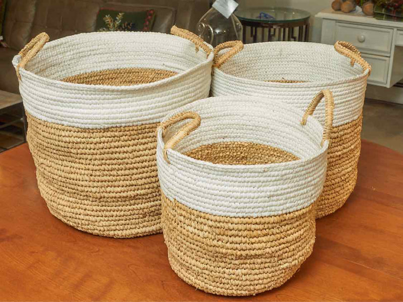 Set of 3 Two-Tone Baskets