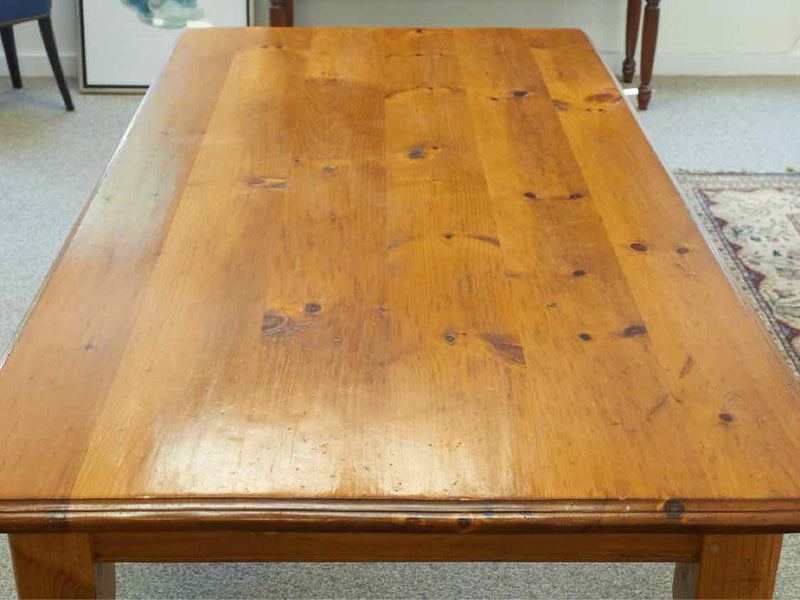 Rustic Pine Dining Table With Turned Legs