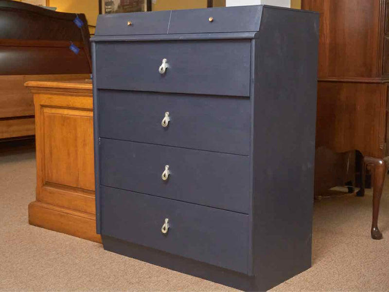 Tall Chest 5 Drawer In 'Blueberry Blue Finish