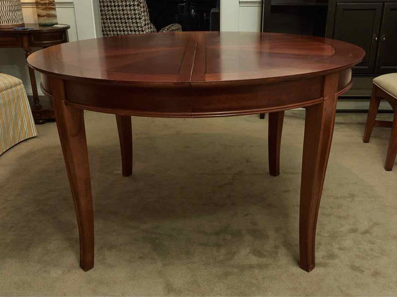 Cherry Round  Veneered Dining Table Includes 20" leaf