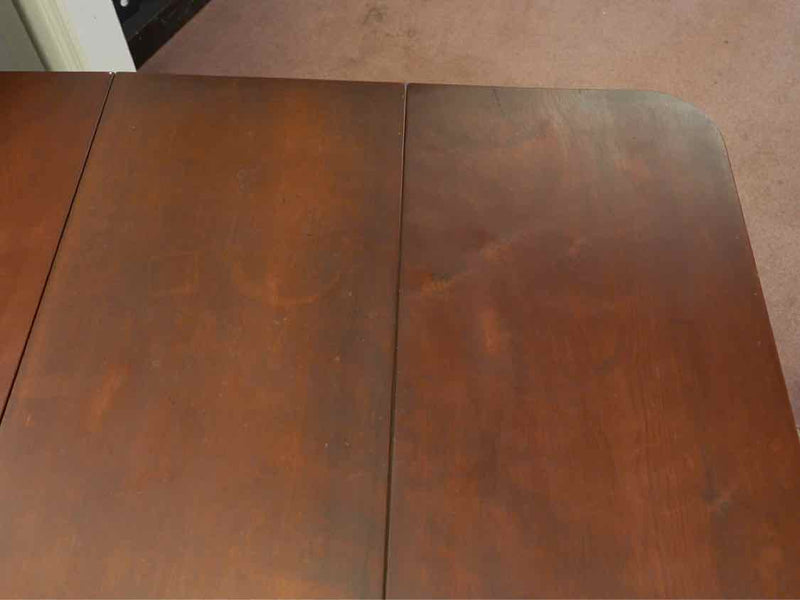 19th Mahogany Drop Leaf  Gate Leg Dining Table on Casters