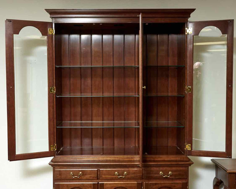 Stickley Cherry Lighted China Cabinet