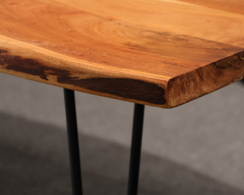 Acacia Live Edge Cocktail Table on Hairpin Legs