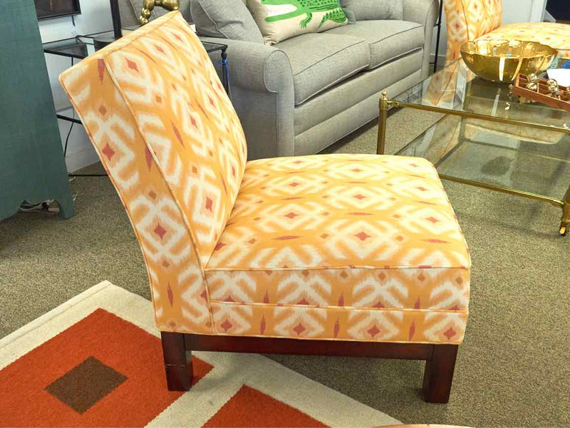 Pair of Mitchell Gold Slipper Chairs in Sherbert