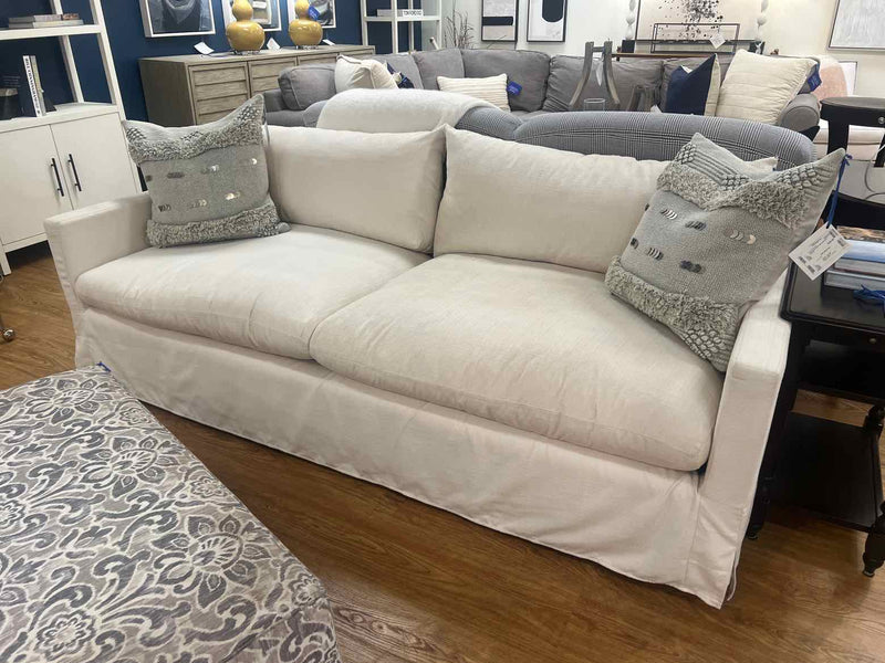 Ivory Linen Sofa