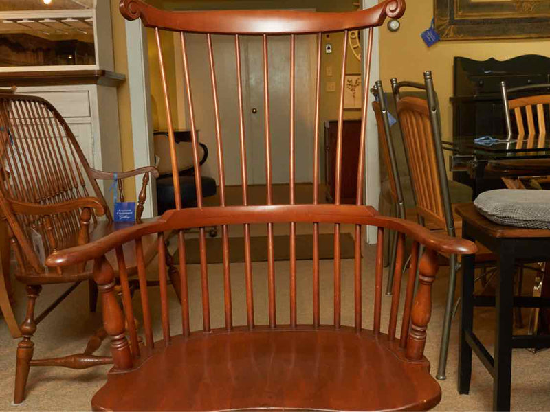 Cherry Finish Windsor Comb Back Arm Chair