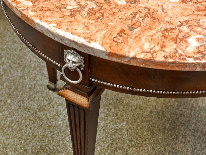 Hollywood Regency Marble Top Accent Table