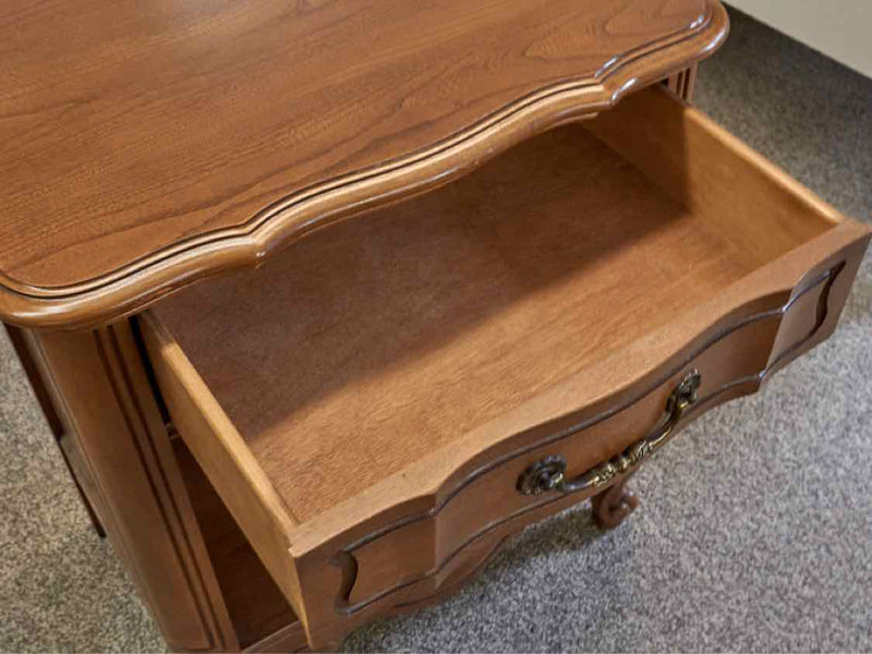 Scalloped Edge Cherry Nightstand