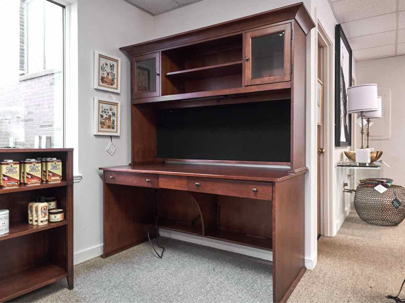 Basset Cherry Desk With Hutch Top