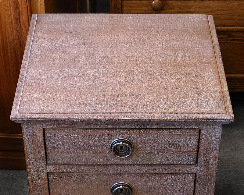 Pair of RH 'Maison' Nightstand in Antiqued Grey Oak