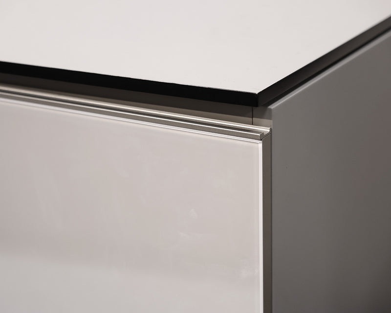 Contemporary Grey Lacquer Console