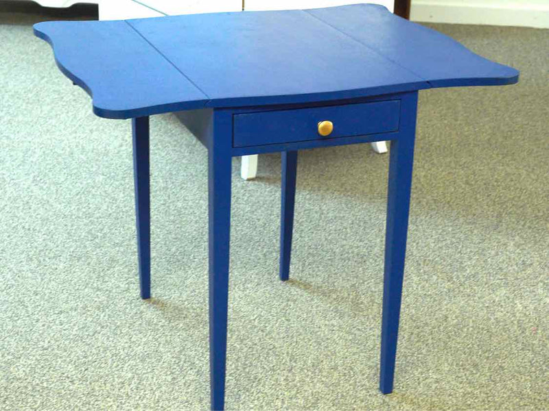 Royal Blue Dropleaf Table