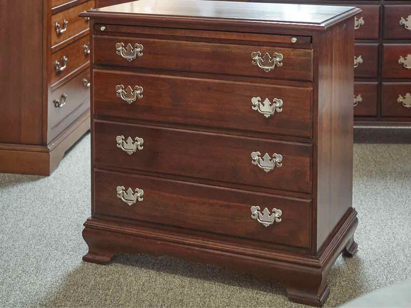 Mahogany 4 Drawer Accent Chest with Pull Out Shelf