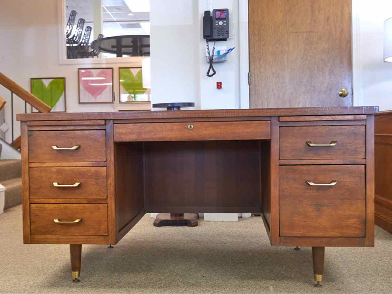 Cherry Six Drawer Writing Desk