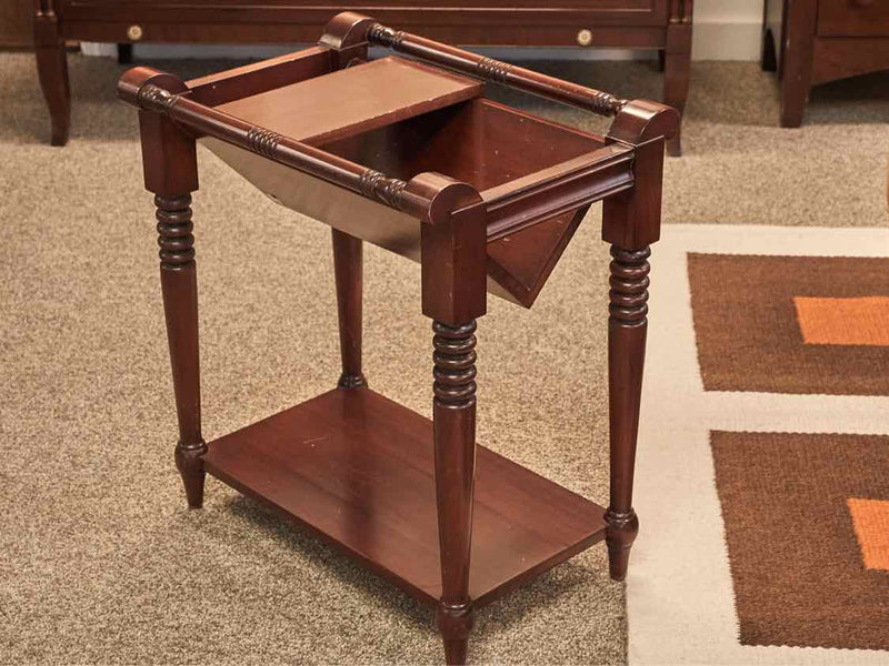 Cherry Stain Accent Book Table with Shelf