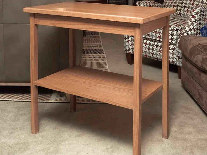 Oak 1 Shelf Shaker Style Legs Console