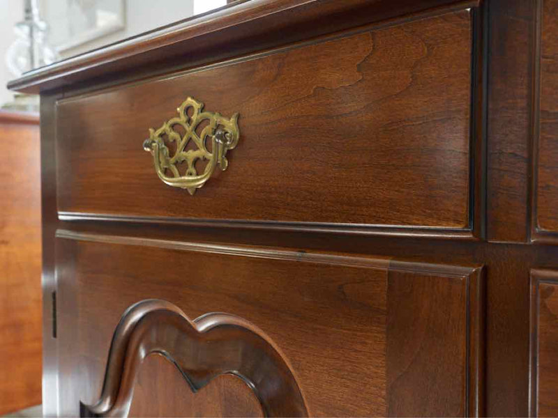 Colonial Cherry Two Piece China Cabinet