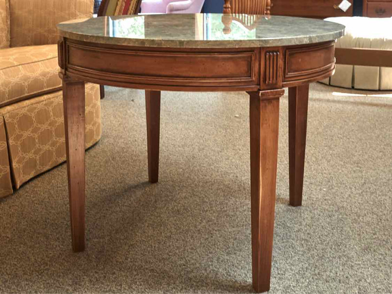 Marble-Top Accent Table