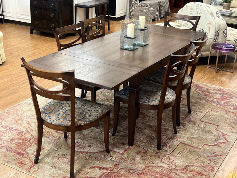 Arhaus Dark Oak Dining Table w/ 6 'Stella' Chairs