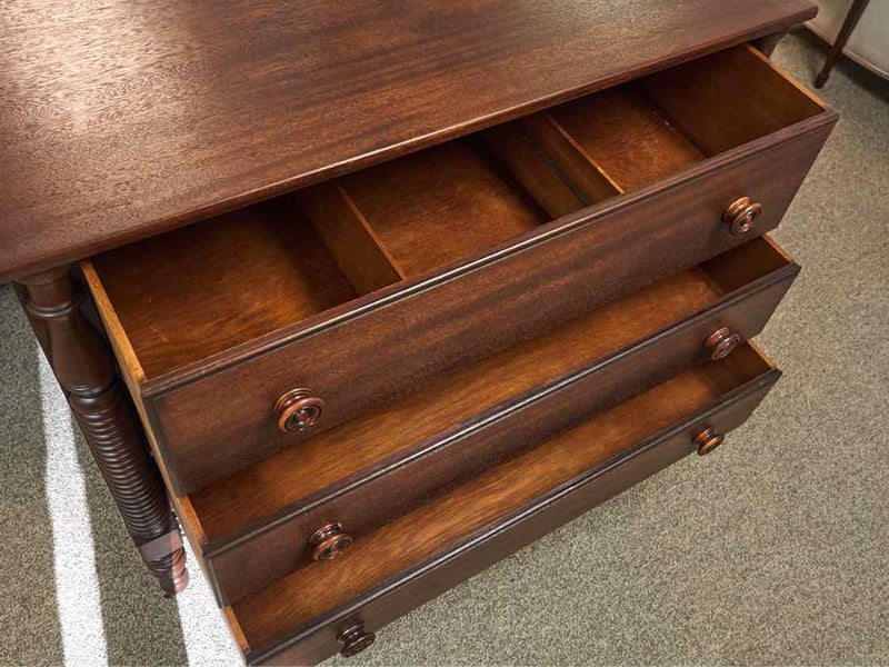 Continental Furniture Solid Mahogany  3 Drawer Dresser