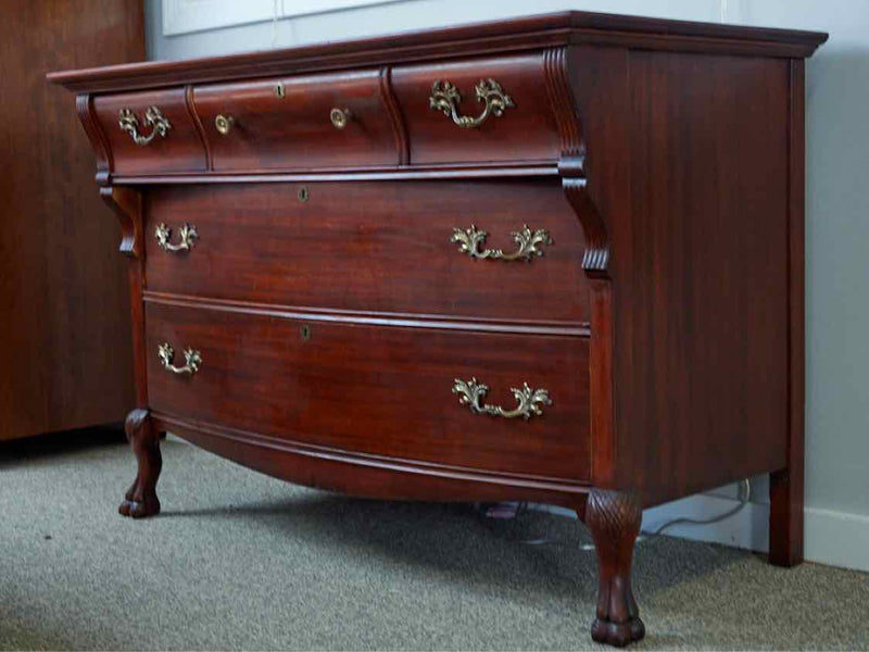 Antique Mahogany Dresser With Claw Feet