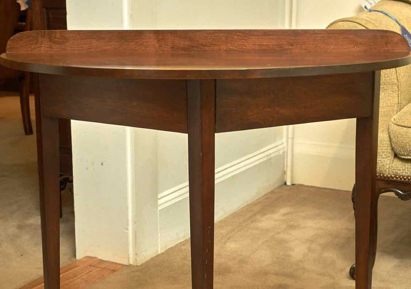 Hitchcock Demi Lune In Dark Stained Cherry Entrance  Console