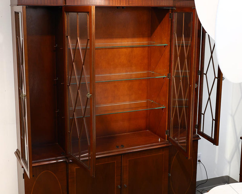 Baker Inlaid Mahogany China Cabinet