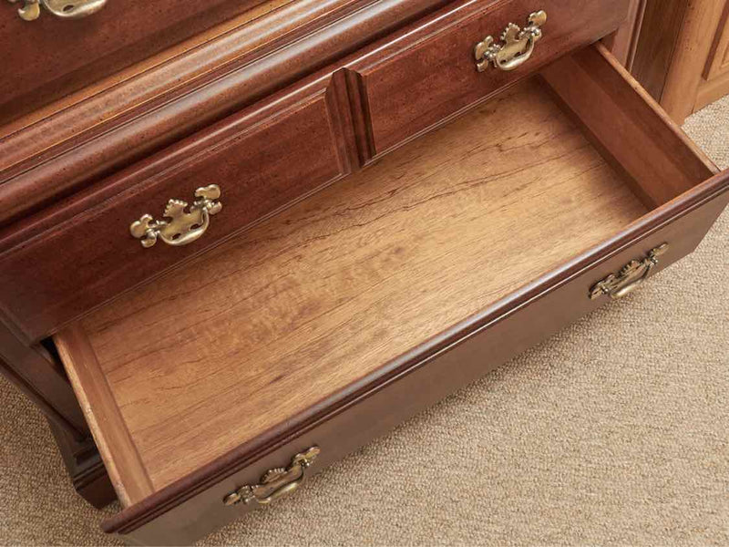 American Drew Cherry Finish 4 Over 2 Drawer Chest with Traditional Brass Pulls