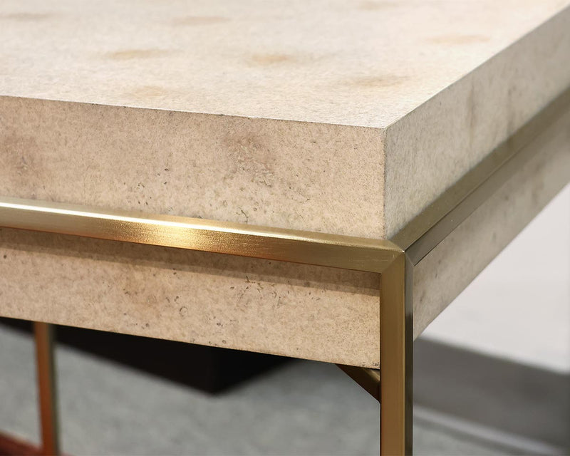 Inda Accent Table in Brass Finish