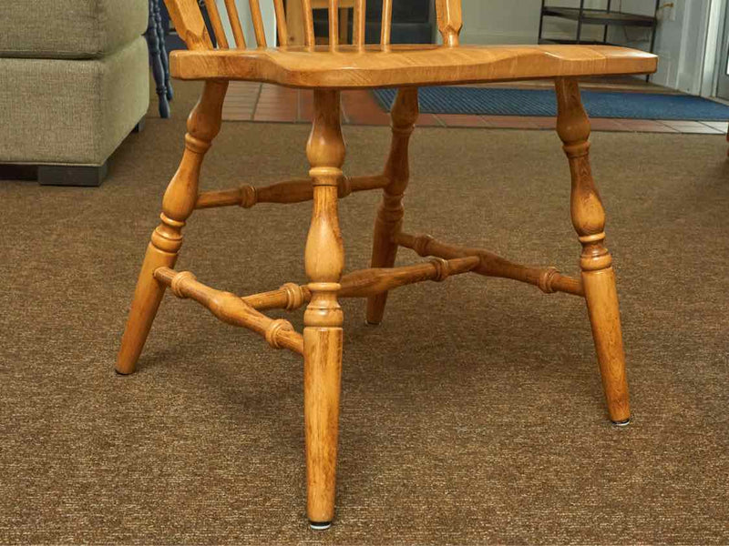 Set Of 4 Stained Ash Windsor  Dining Chairs