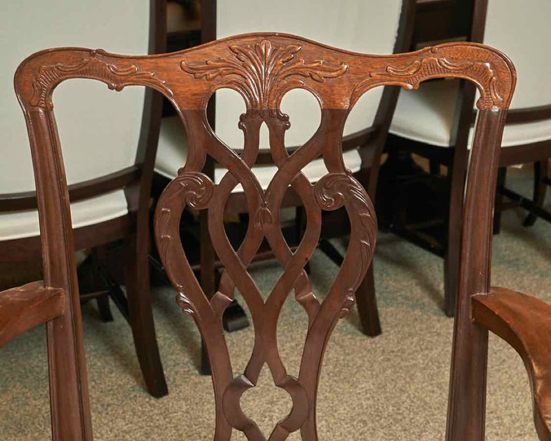 Set of 6 Mahogany Chairs w/ Carved Detailing