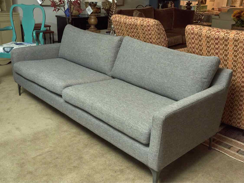 Sofa Company 'Jones' 2 Cushion Gray Textured Upholstered  Sofa